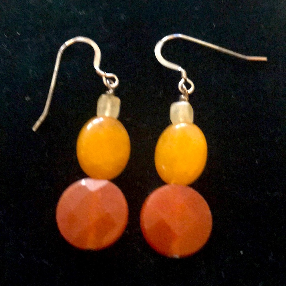 Gorgeous handmade dangle gemstone earrings.